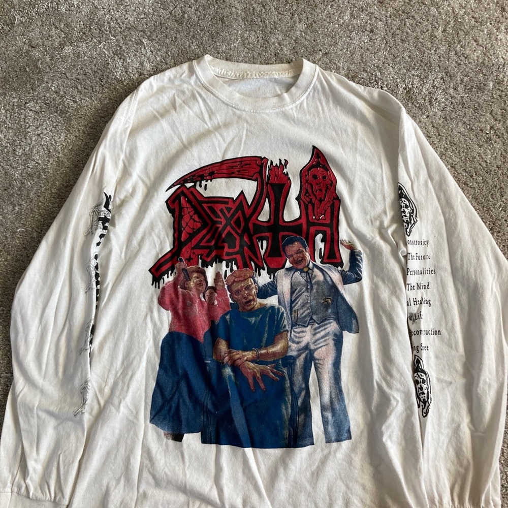 Vintage Death white long sleeve M shirt VERY RARE
